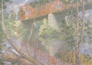 julian alden weir The Red Bridge (nn02) oil painting on canvas
